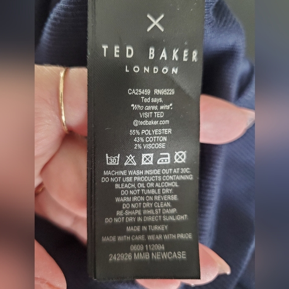 Ted Baker, Blue Super soft, Men's sz.4 long-sleeved polo style with zipper - Picture 6 of 6